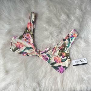 Dippin’ Daisy’s Bikini Top Pink Floral NWT Size small